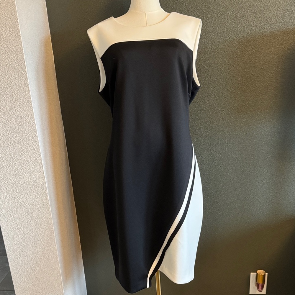 Awesome Black and White Sleeveless Dress